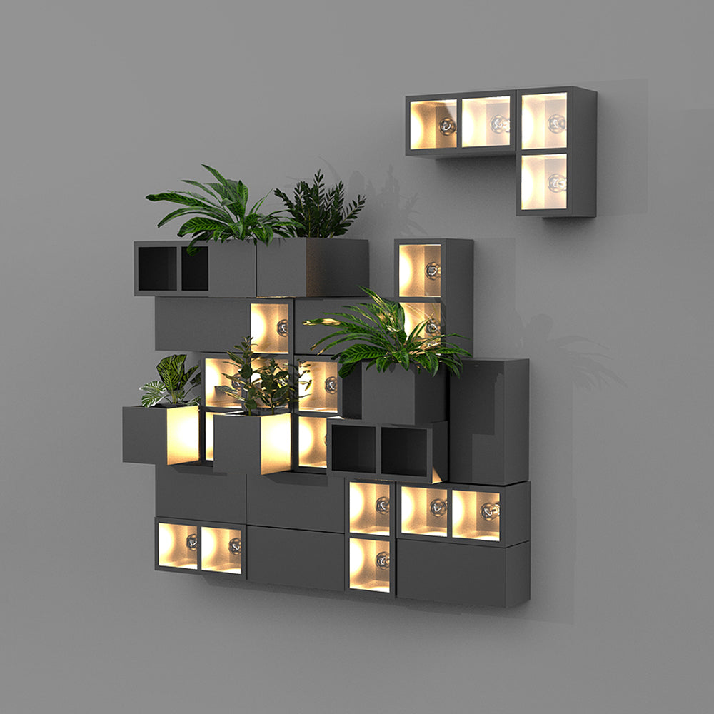 Aplique de Pared Exterior LumaSquare® – Diseño Cúbico en Metal y Vidrio