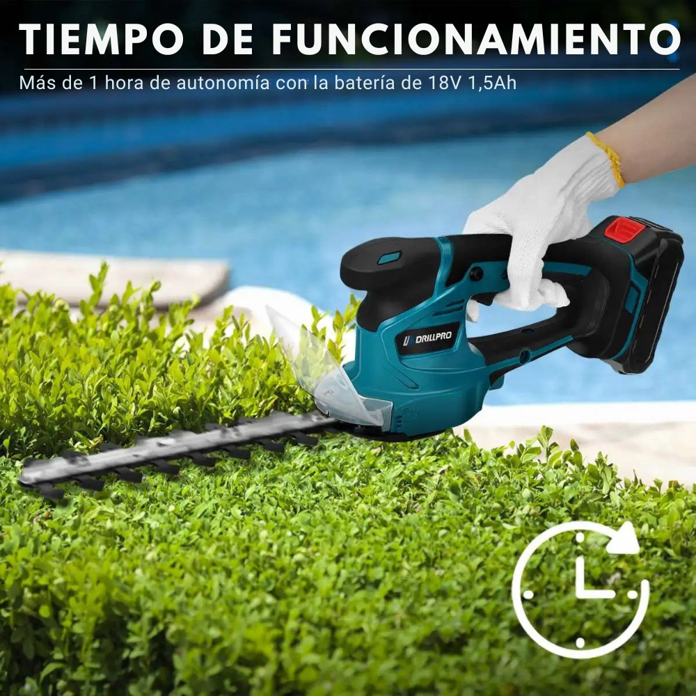 Cortasetos Eléctrico 2-en-1 Sin Cable – Compatible con Batería Makita