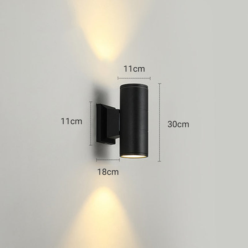 Aplique de Pared Exterior LuxaLoom® – Doble Iluminación LED Moderna e Impermeable