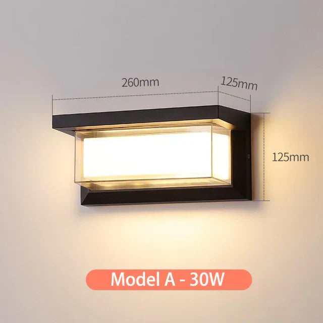Aplique de Pared Exterior LumiGlo® – Diseño Moderno e Impermeable IP65