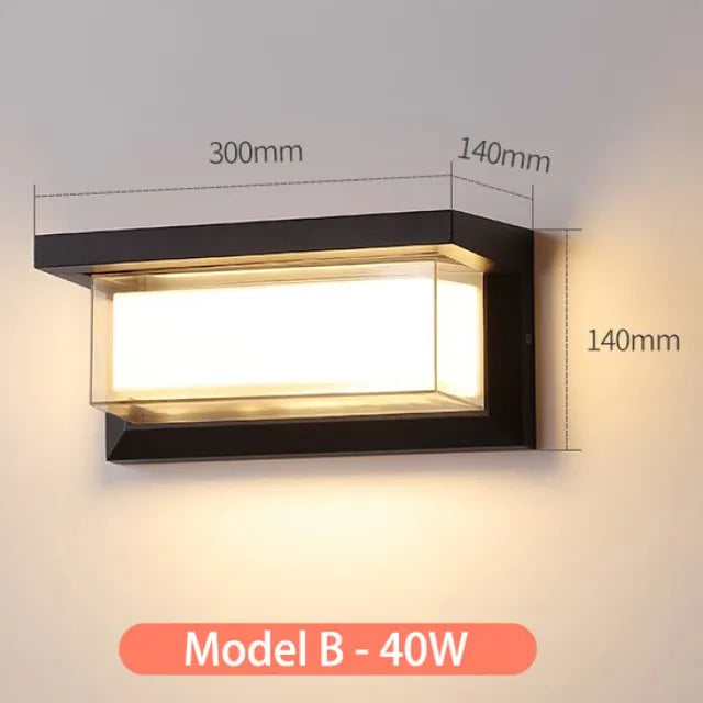 Aplique de Pared Exterior LumiGlo® – Diseño Moderno e Impermeable IP65
