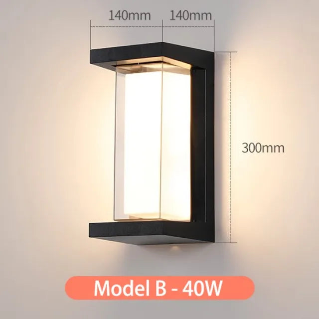 Aplique de Pared Exterior LumiGlo® – Diseño Moderno e Impermeable IP65