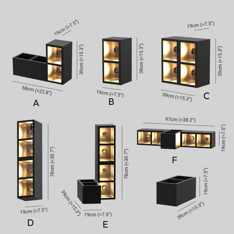 Aplique de Pared Exterior LumaSquare® – Diseño Cúbico en Metal y Vidrio