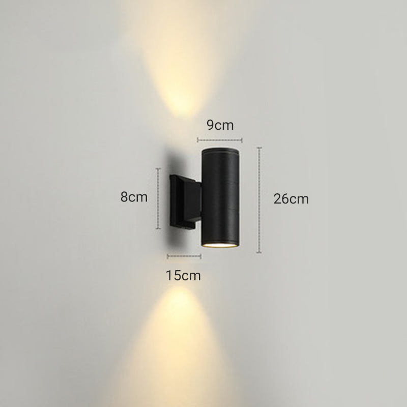 Aplique de Pared Exterior LuxaLoom® – Doble Iluminación LED Moderna e Impermeable