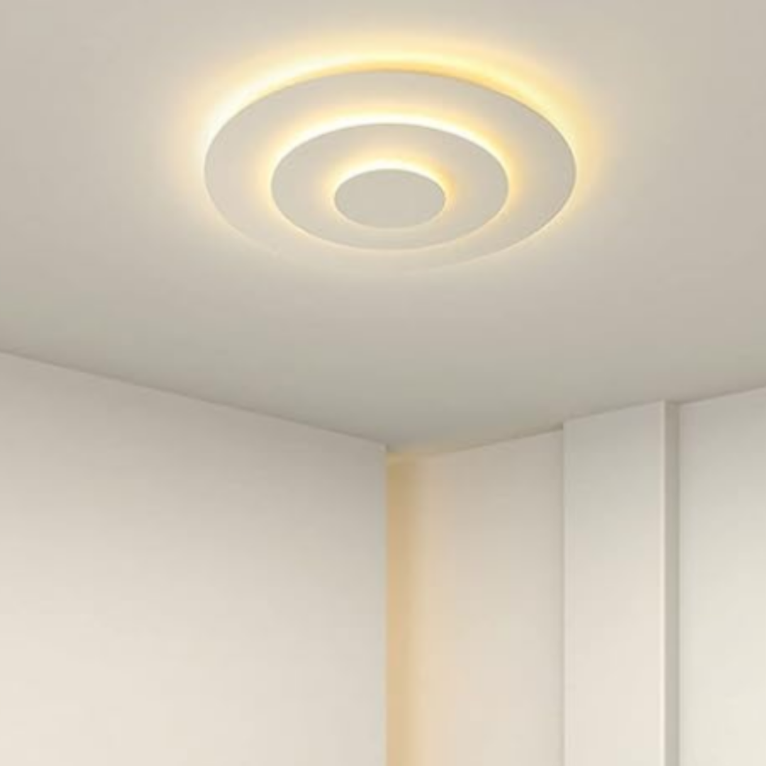 LumoSpiral - Lámpara de Techo en Espiral Blanca Elegante
