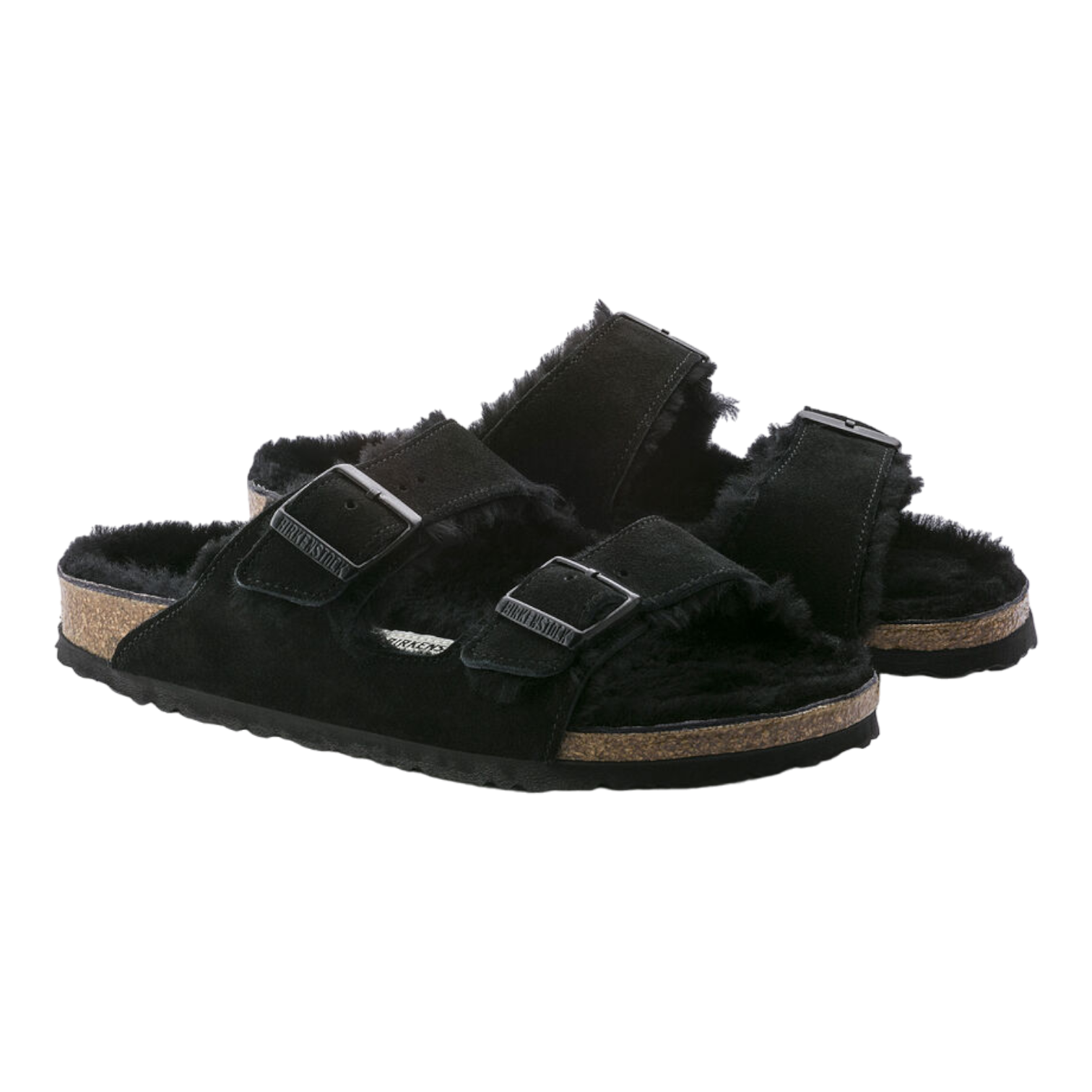 Birkenstock Arizona Forro de Piel Negro Unisex