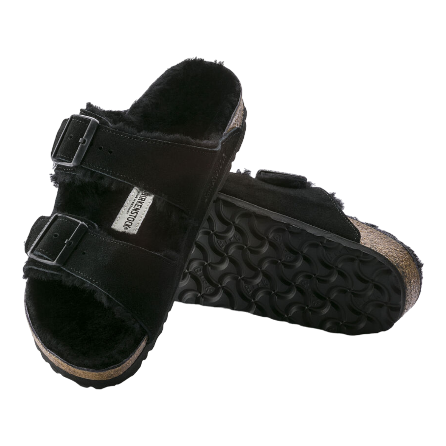 Birkenstock Arizona Forro de Piel Negro Unisex