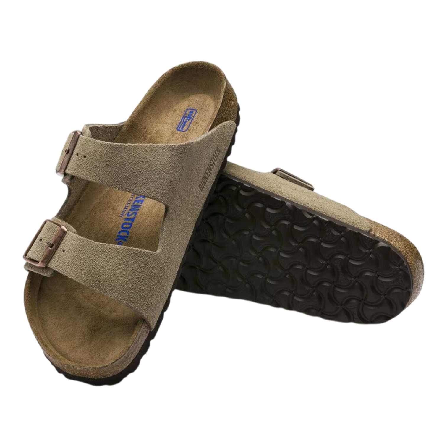 Sandalias Birkenstock Arizona de Ante Taupe con Plantilla Suave