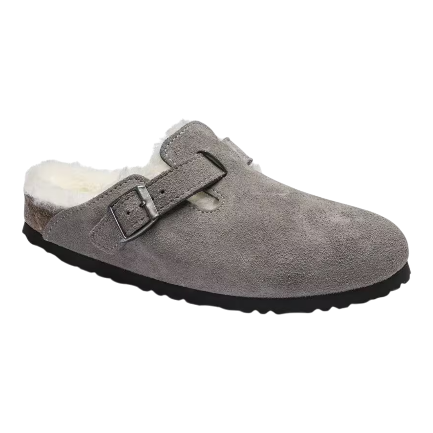 Zuecos Birkenstock Boston de Ante con Forro de Piel | Unisex