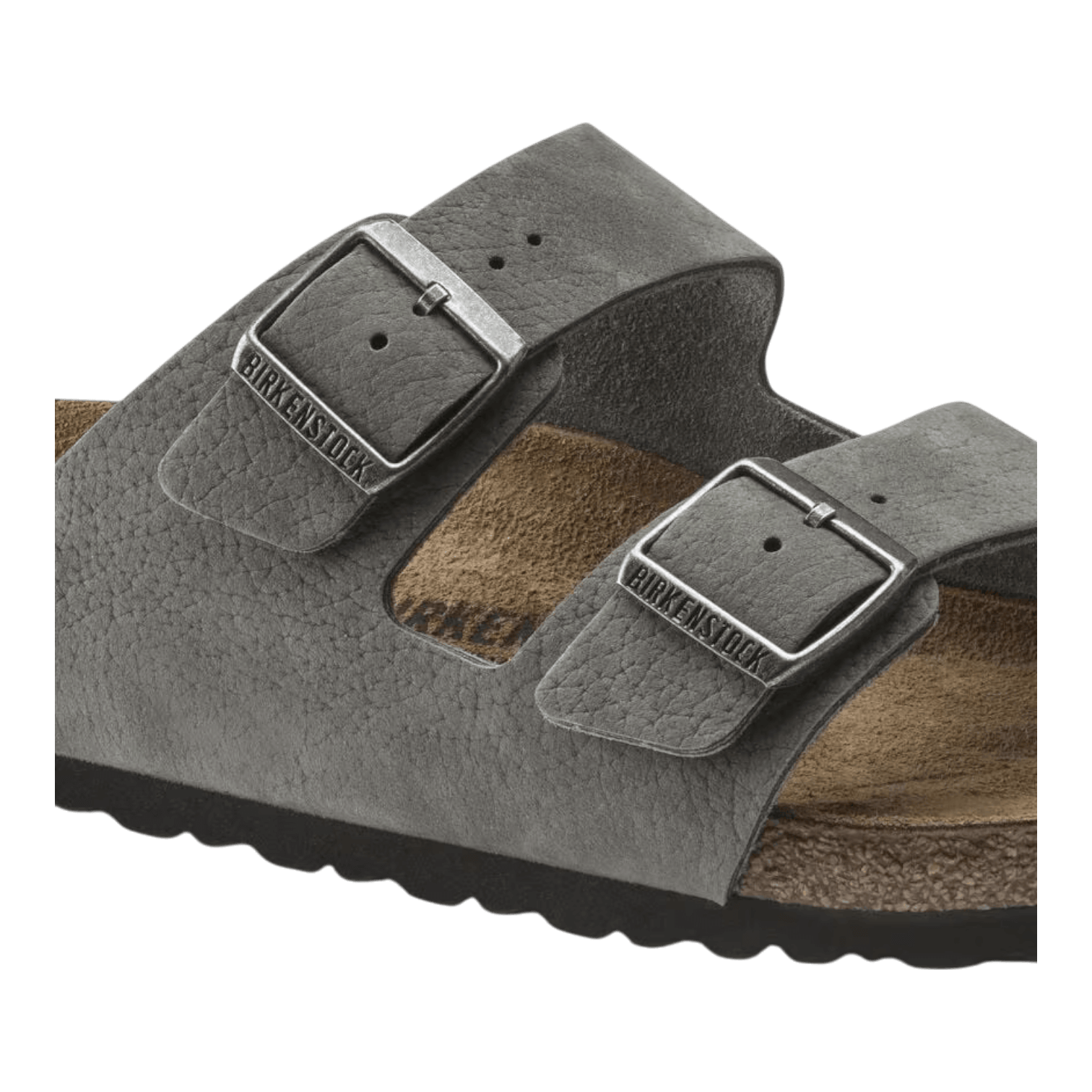 Sandalias Birkenstock Arizona de Cuero Nobuck Gris Ballena Unisex