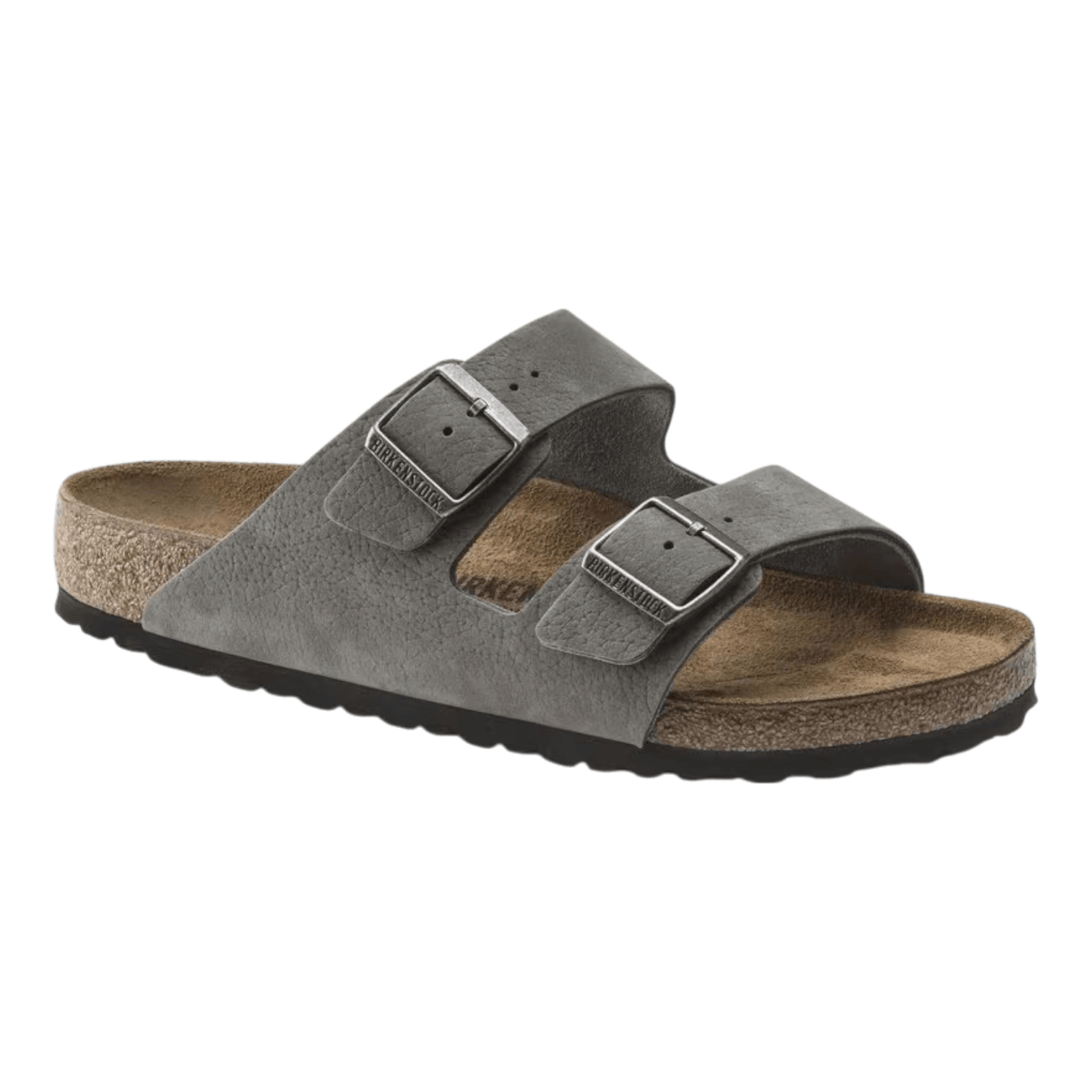 Sandalias Birkenstock Arizona de Cuero Nobuck Gris Ballena Unisex