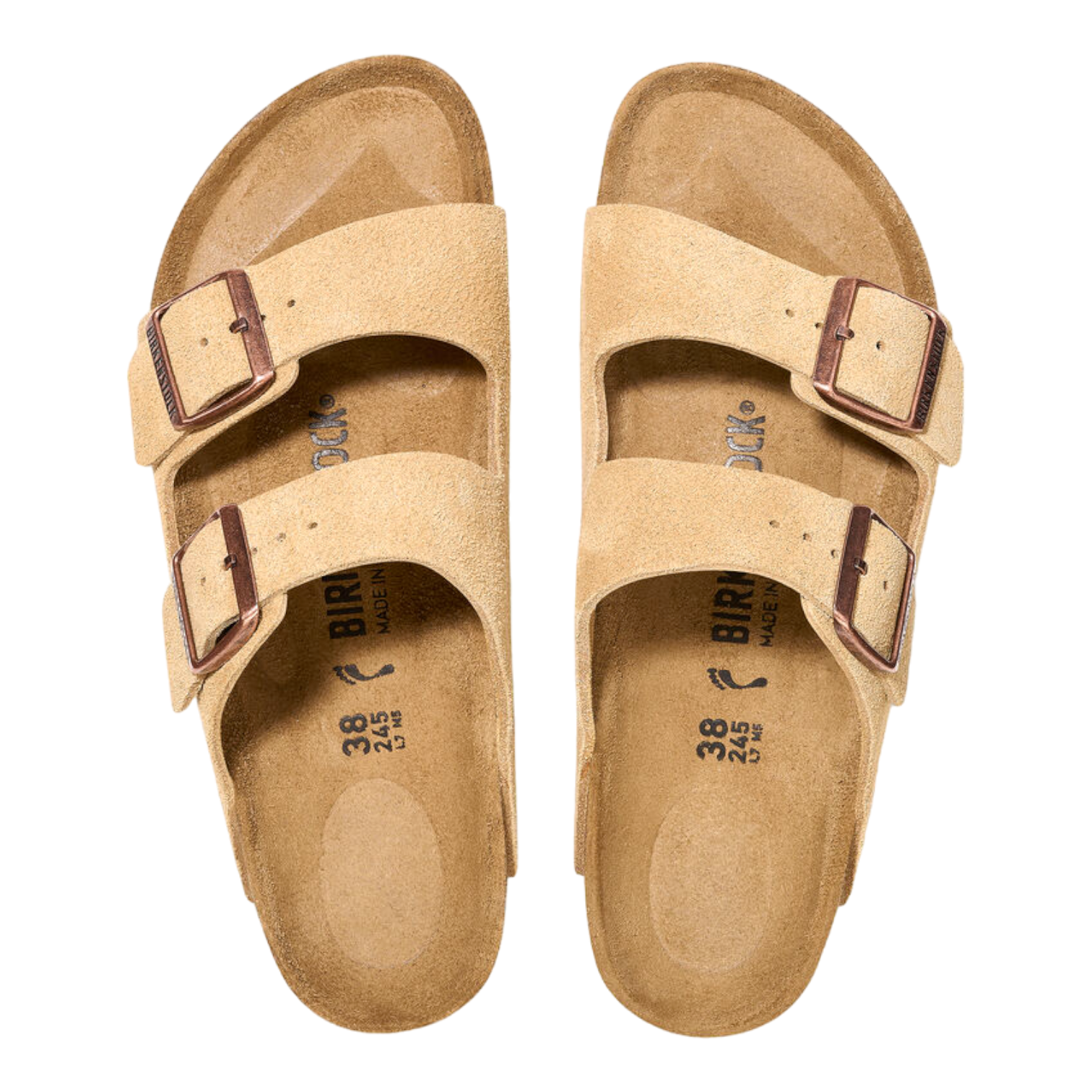Sandalias Birkenstock Arizona Suede Latte Cream Unisex