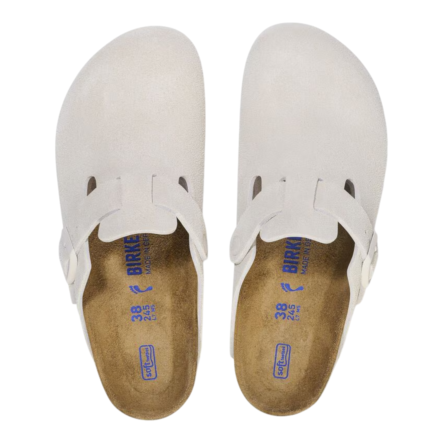 Zuecos Birkenstock Boston BS Gamuza Blanco Antiguo Unisex