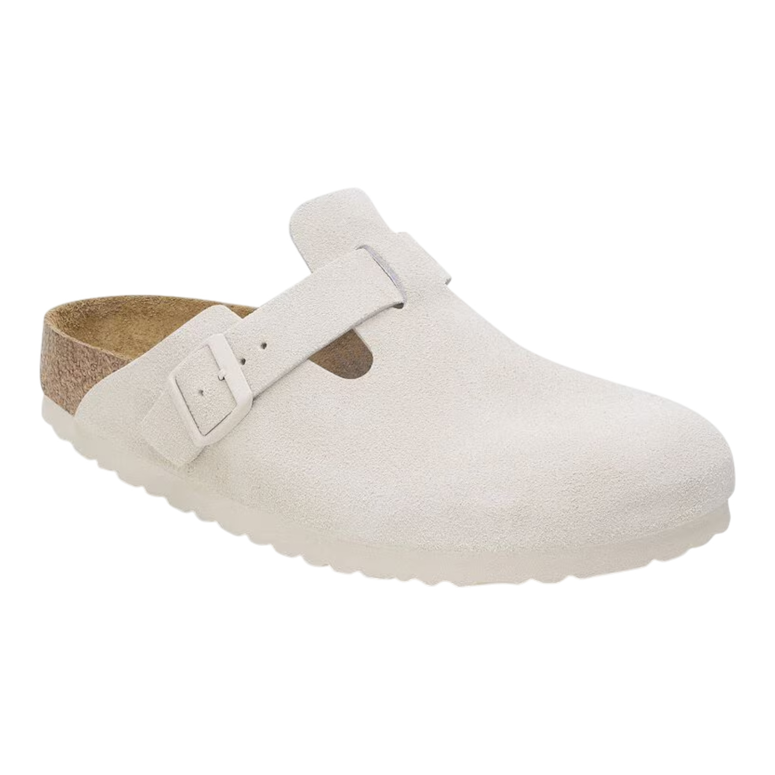 Zuecos Birkenstock Boston BS Gamuza Blanco Antiguo Unisex