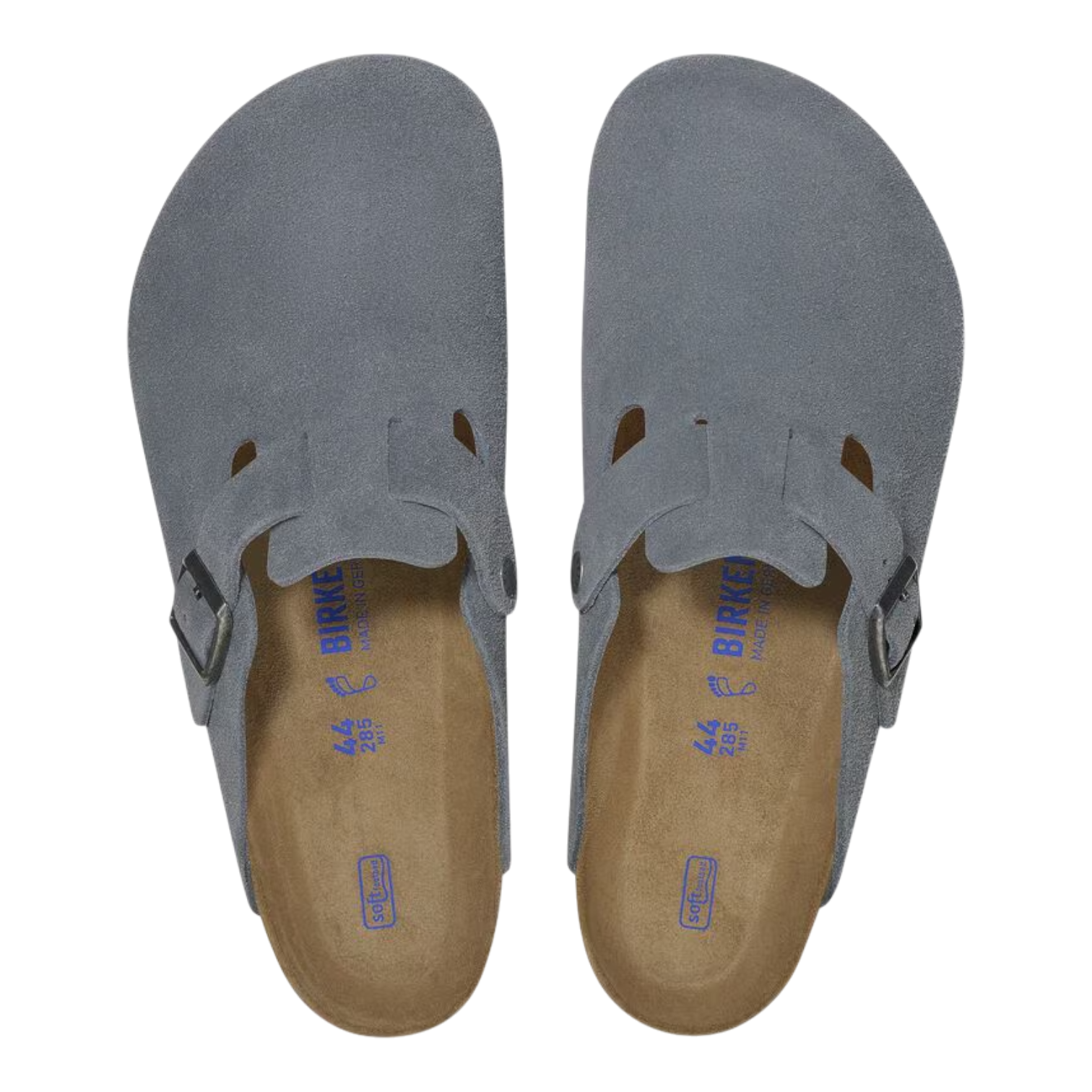 Zuecos Birkenstock Boston Soft Footbed Gris Basalto Hombre