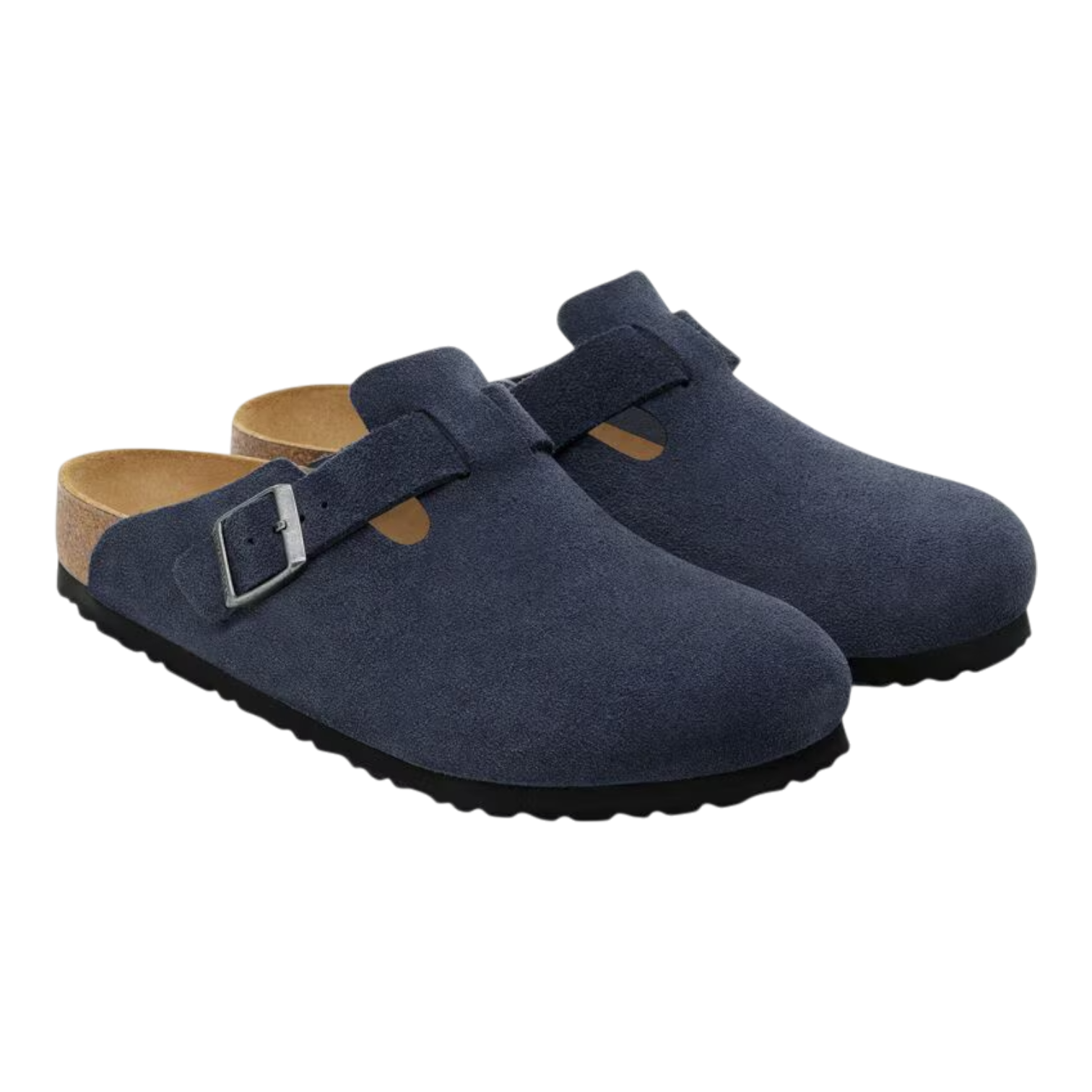 Birkenstock Boston Soft Azul Marino Zuecos Unisex