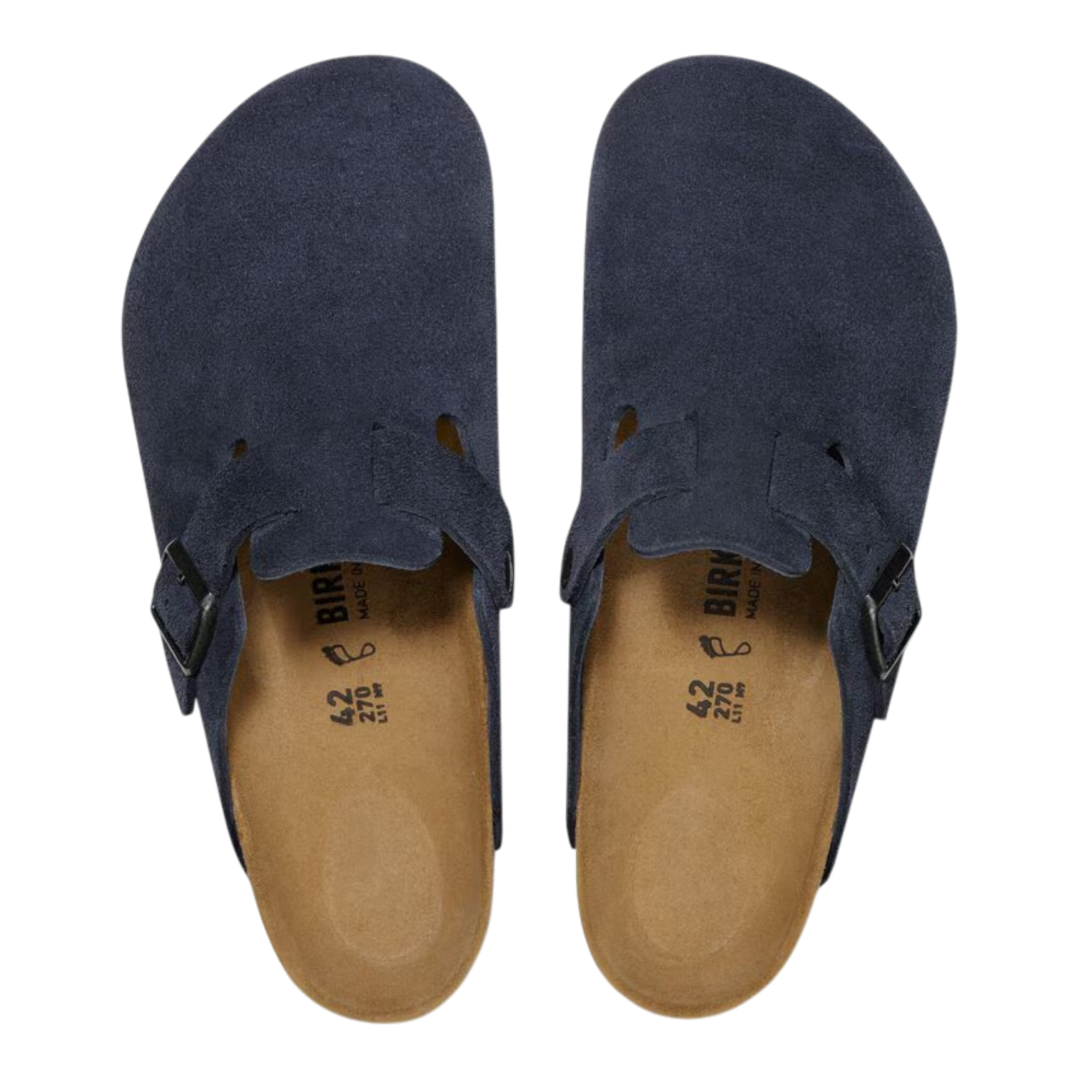 Birkenstock Boston Soft Azul Marino Zuecos Unisex