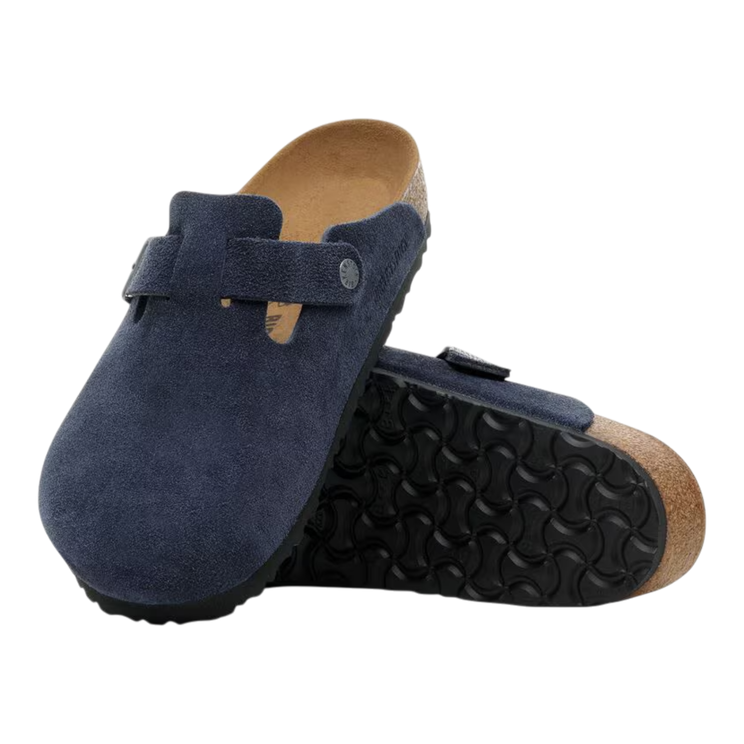 Birkenstock Boston Soft Azul Marino Zuecos Unisex