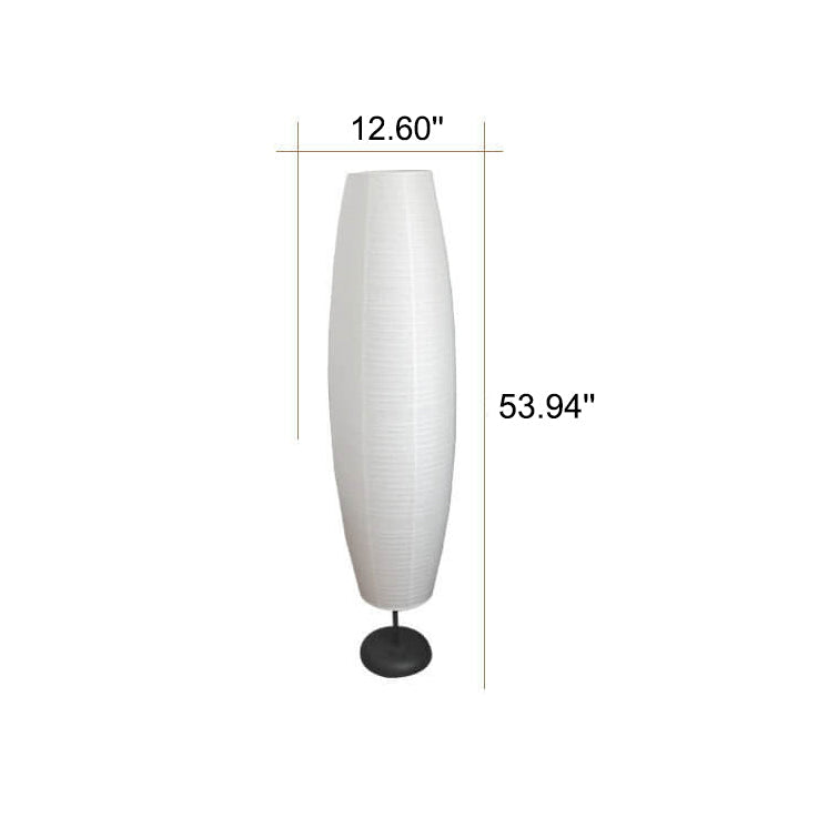 Lámpara de pie nórdica de papel de arroz – Estilo columna japonesa con 2 luces