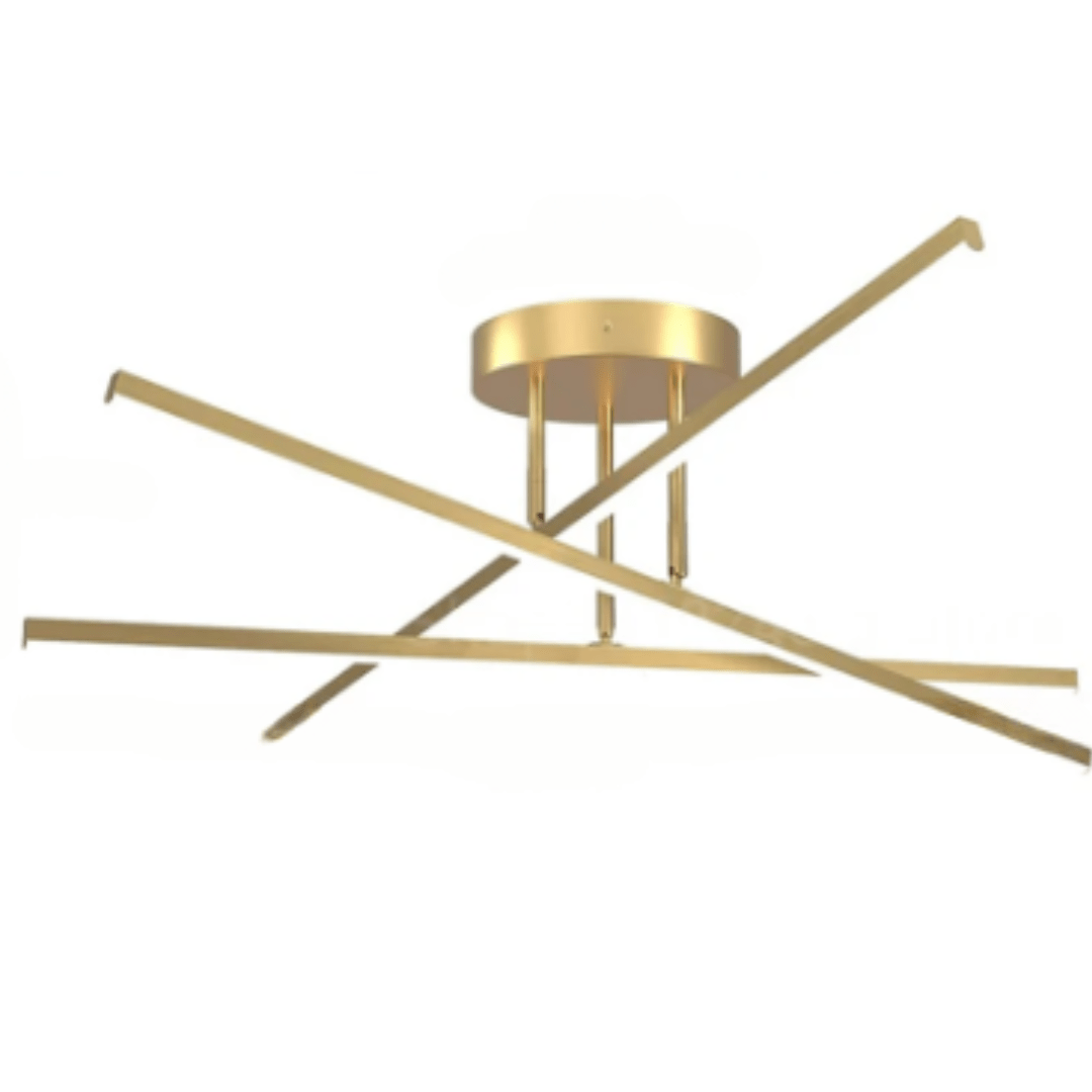 LumoGold - Lámpara de Techo Dorada Refinada para Salón