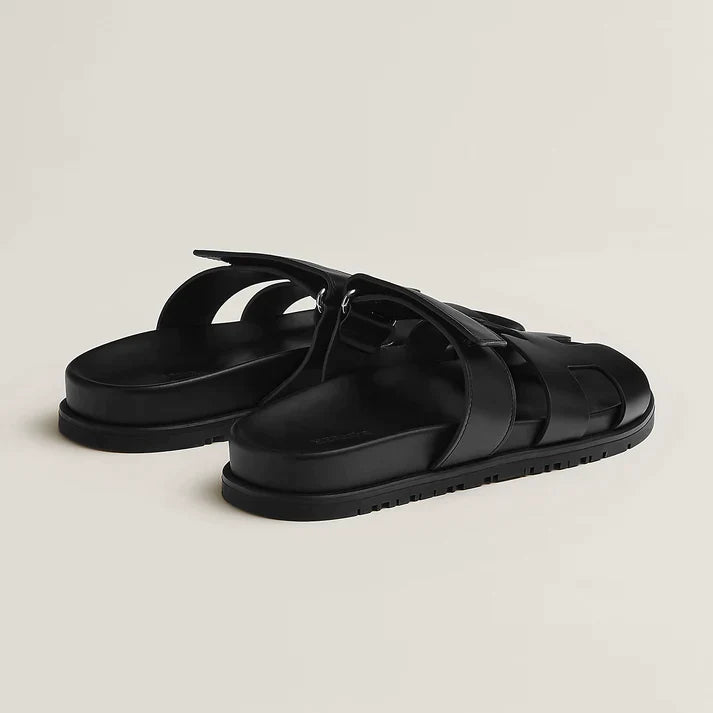 Sandalias De Cuero | Sandalias Elegantes | Sandalias Cómodas negro 36