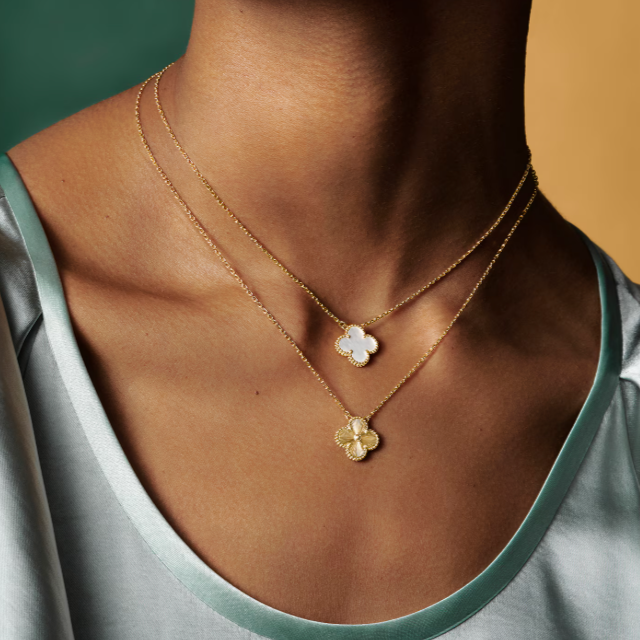 Collar de Trébol de Cuatro Hojas