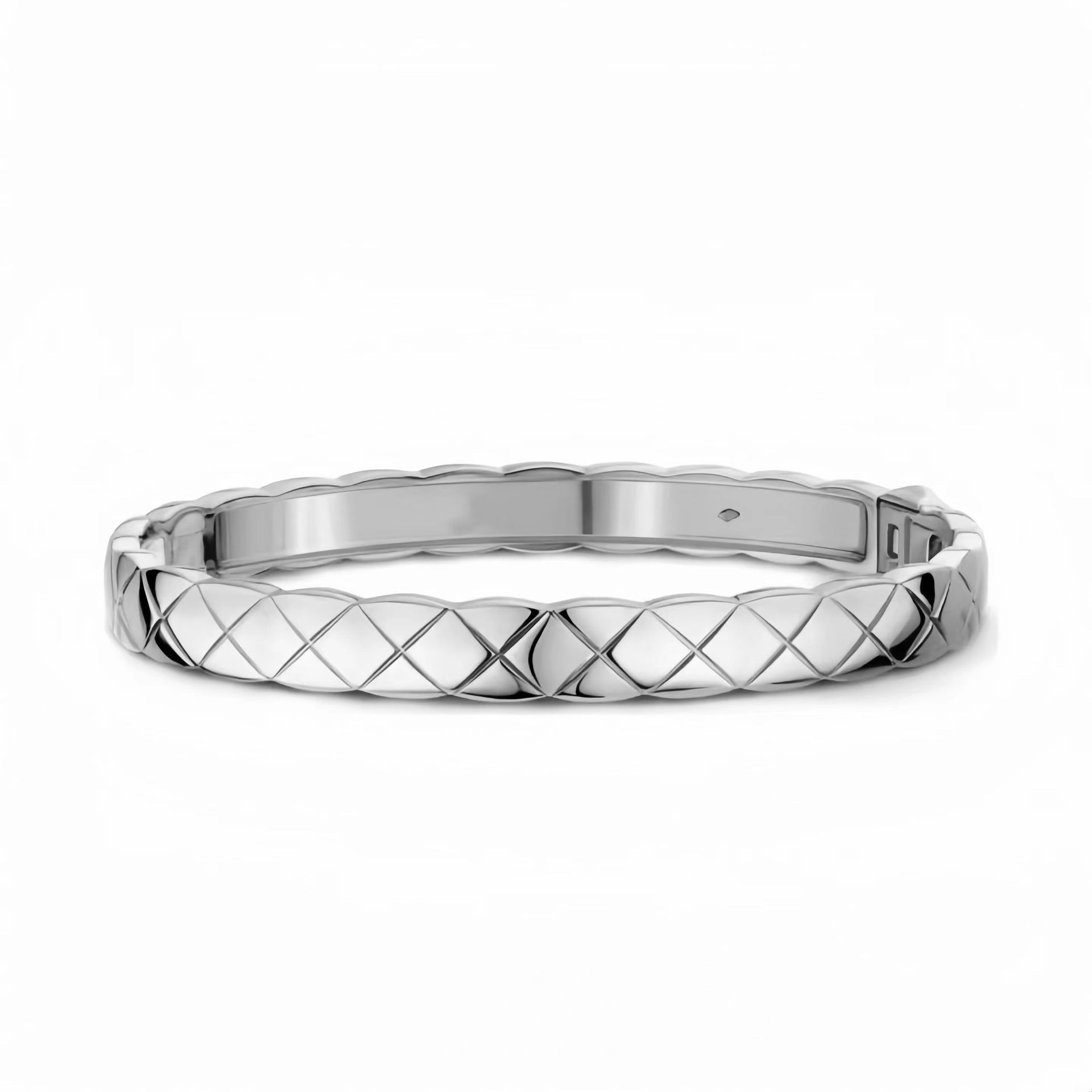 brazalete entretejido, brazalete eterno, pulsera elegante, brazalete de oro, brazalete de plata, brazalete oro rosa, joyería de lujo, brazalete clásico, brazalete moderno, brazalete trapuntado, brazalete versátil, brazalete apilable, brazalete sofisticado, pulsera refinada, accesorio elegante, brazalete con cierre seguro, regalo de joyería, brazalete para mujer